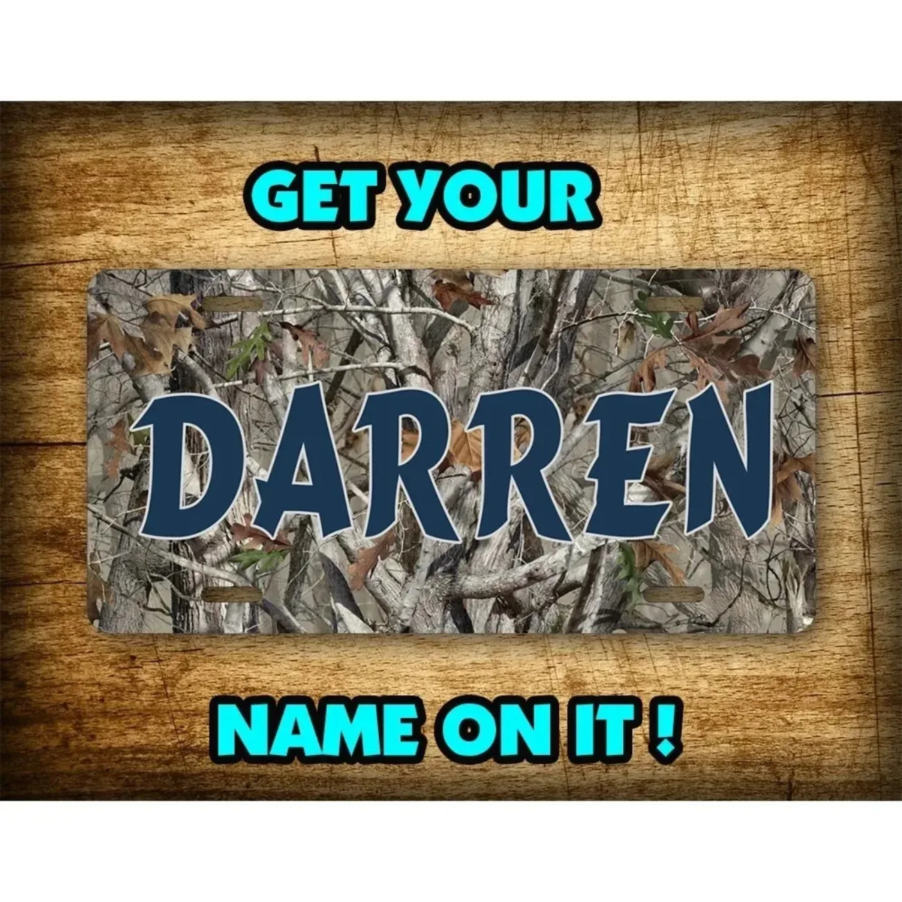1PC Customizable Camo Hunting Decorative Tag Ideal for Home Decor (Only Decoration)