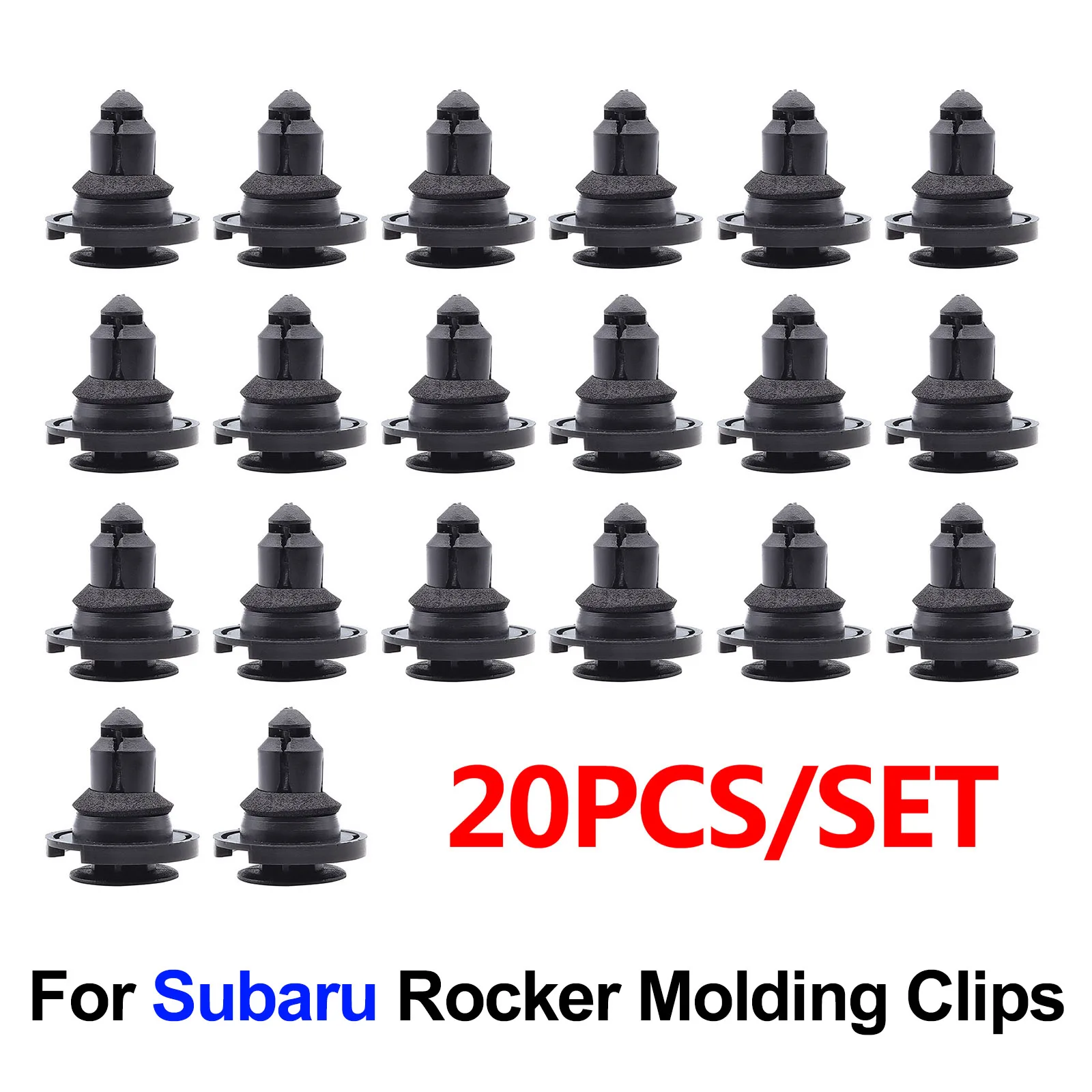 20 Clips For Subaru Legacy Exiga Levorg XV Crosstrek Ascent Sill Side Skirt Rocker Panel Molding Retainer Push in Rivet Exterior