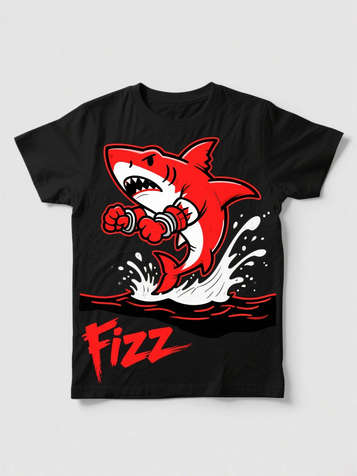 

Soft Cotton T - Shirt: Eye - Catching Fizz Graphic, Adding A Dash of Underwater Flair Harajuku Gothic Style Print New Arrival