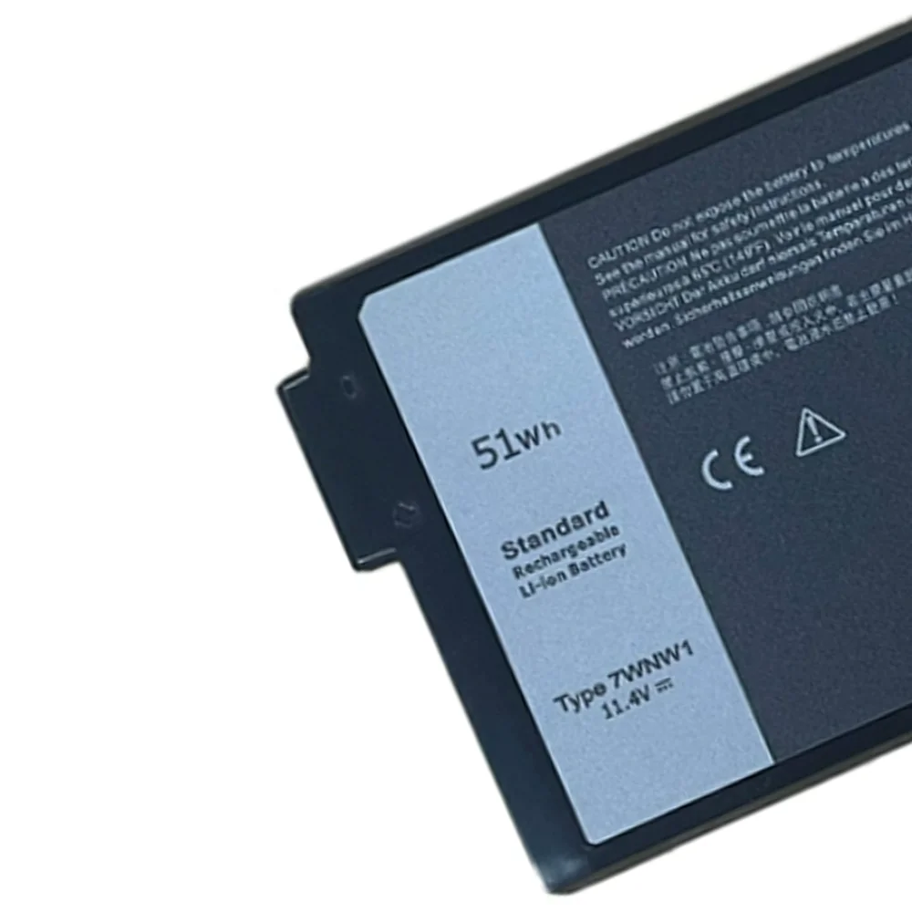 7WNW1 11.4V 51Wh بطارية كمبيوتر محمول أصلية أصلية لأجهزة Dell Latitude 7424 5420 5424 RUGGED وعرة المتطرفة P137G P85G P86G P137G001
