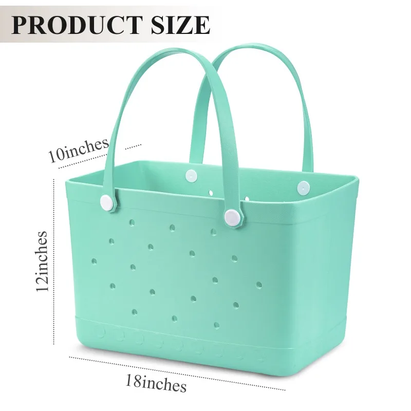 Multi-functional Environmental Protection Outdoor Waterproof Large Capacity Hole Bag EVA，Side Bag for Ladies ，Can DIY Badge