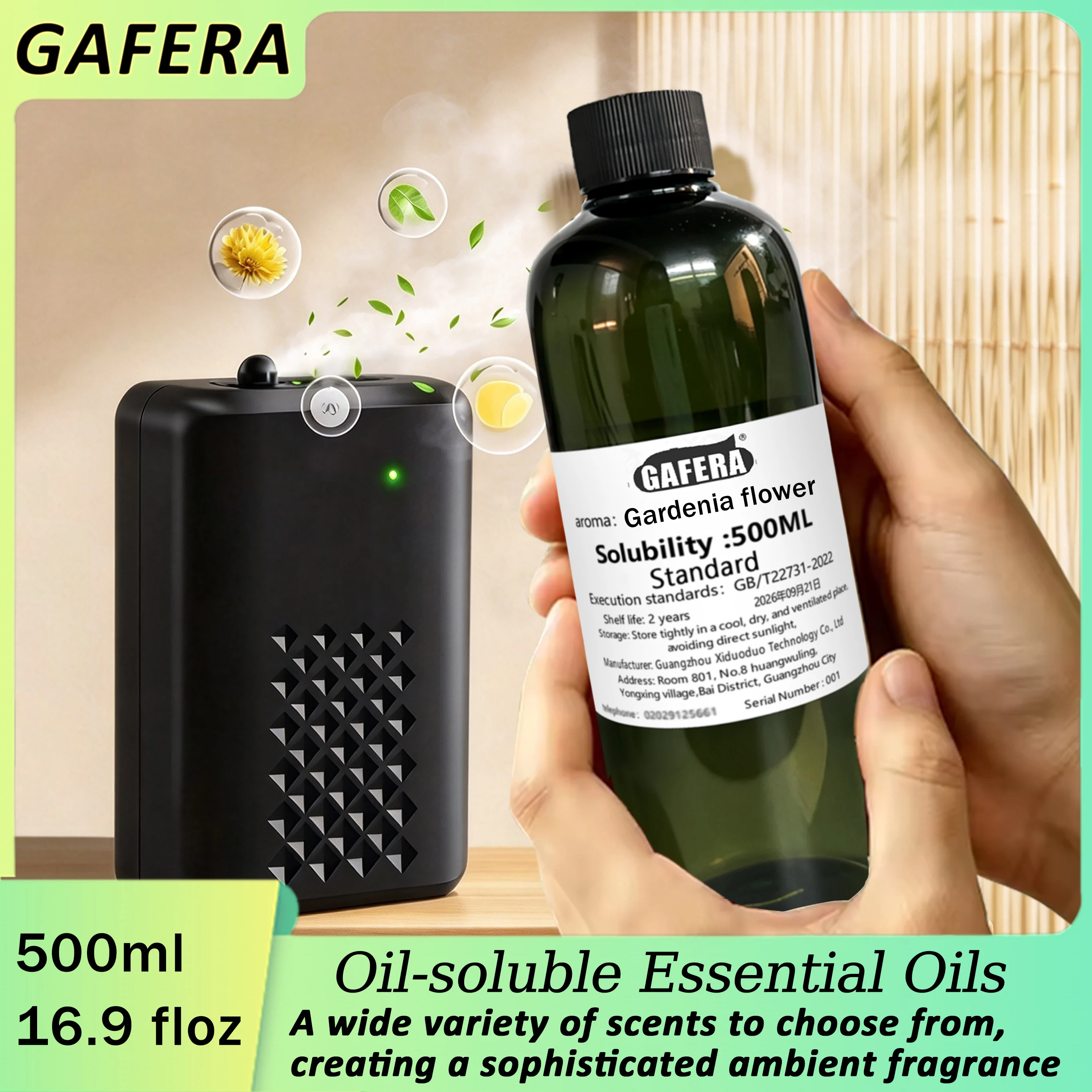 aromatherapy essential oils, Luxury Hotel Scent, Compatible with All Waterless Aromatherapy Diffusers, White Magnolia 500 ml