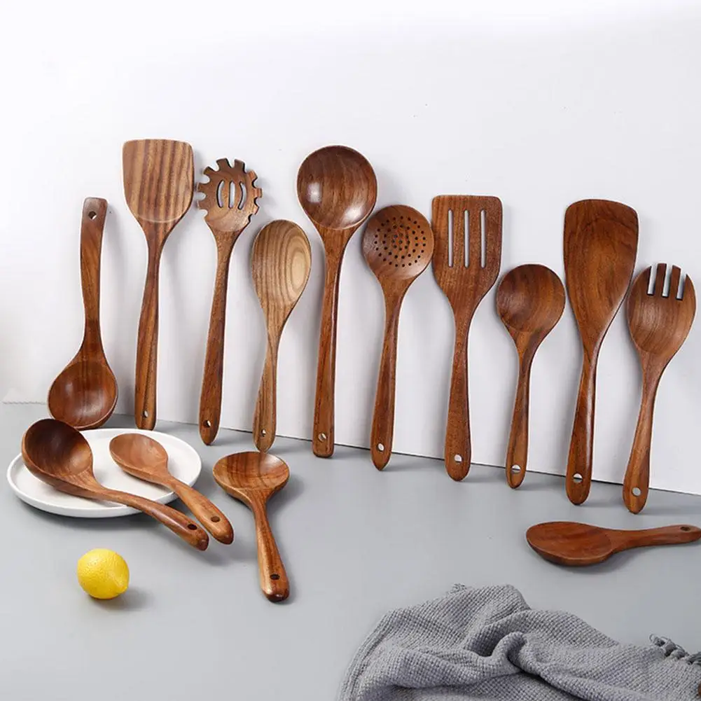 Walnut Wood Spaghetti And Pasta Server, Spaghetti Spoon Server, Spatula Corner Spoon Rice Paddle, Pasta Forks, Cooking Utensils