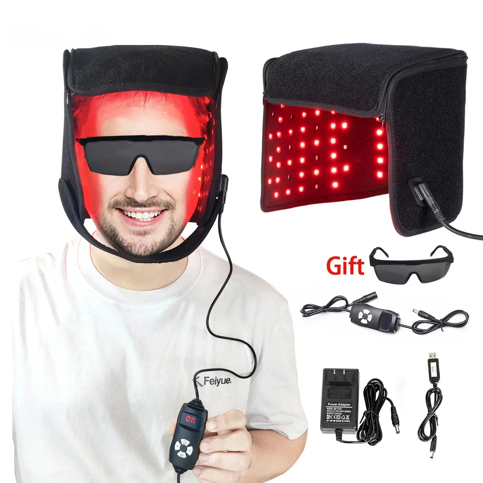 

LED Red Light Therapy Hat For Hair Growth Red & Infrared Light Hair Growth Cap For Hair Loss Promote Hair Fast Regrow Care Cap