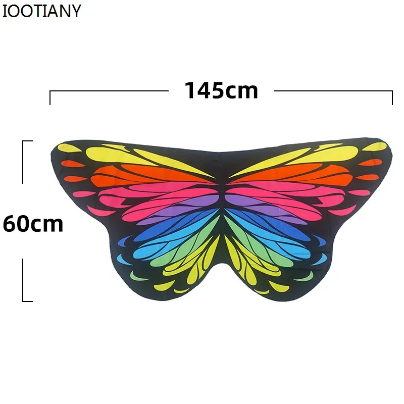 Косплей Хэллоуин Бабочка Косплей Аксессуары Для Взрослых Ослепительные Радужные Крылья Бабочки Подарки На День Рождения Сказочный Ангел Танцевальный Шо