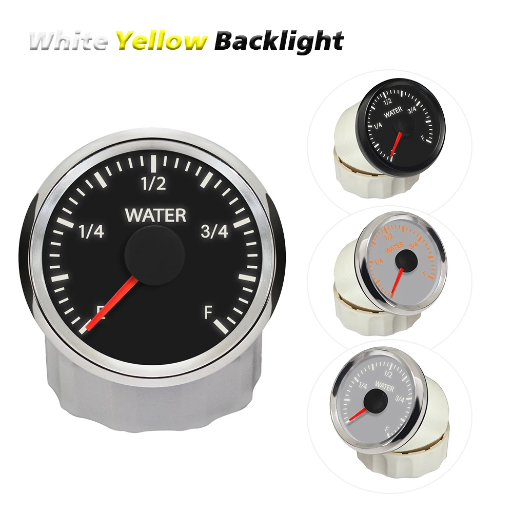 Rhaxel 52mm WiFi Water Level Gauge Programmable Meter Compatible with All Ohm Signal Sensor for Car Boat Truck Vessels