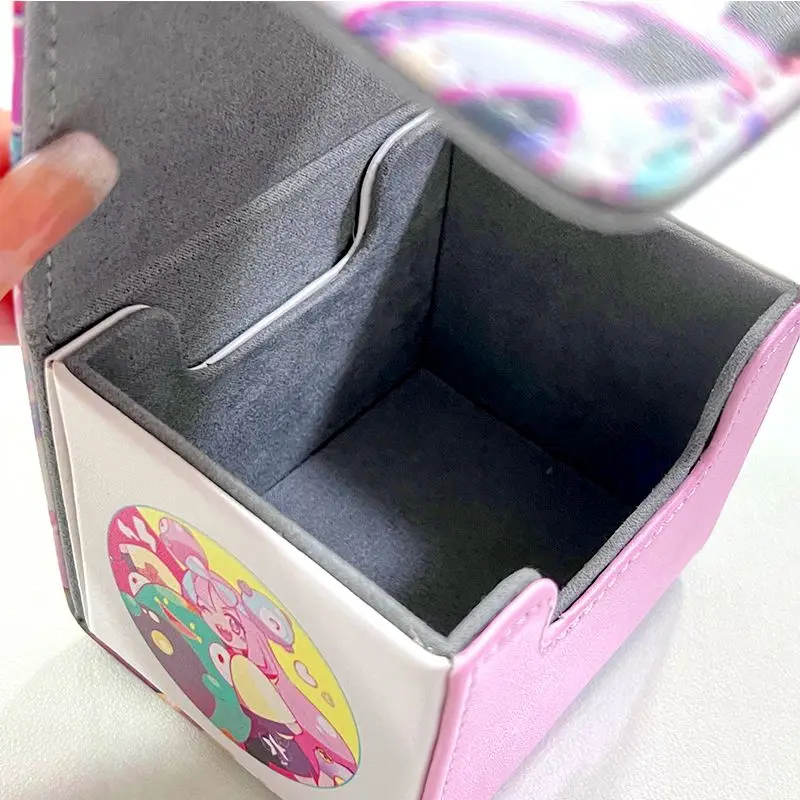 Cartoon Anime Iono Card Storage Box Cute Print Magnetic Box Suitable for Ptcg Otcg Ocg Ws and Other Board Game Cards