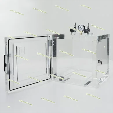 For Vacuum Deciccator Cabinet Acrylic Vacuum Chamber with Front Swing Door Ideal for Degassing Small Parts and Liquids