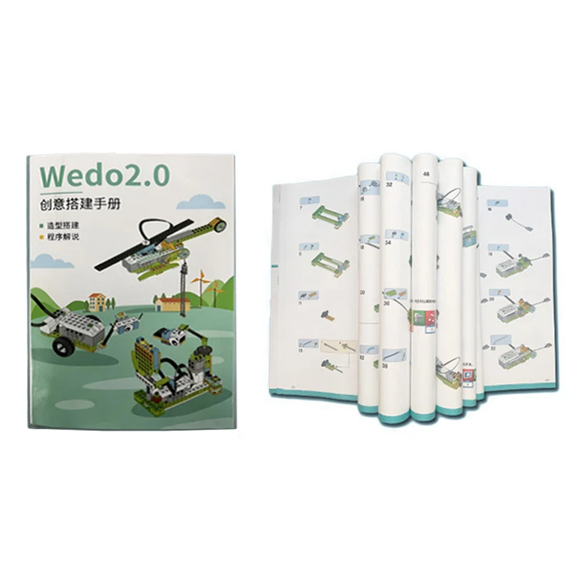 24 Modelings Instruction Assemble Building Blocks Paper Drawing Book Guide Manual for 45300 WeDo 2.0 Core Set DIY Education Toys