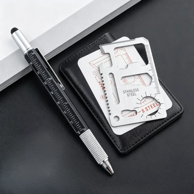 Edc Carry Card - Regali per uomo, penna multifunzione 6