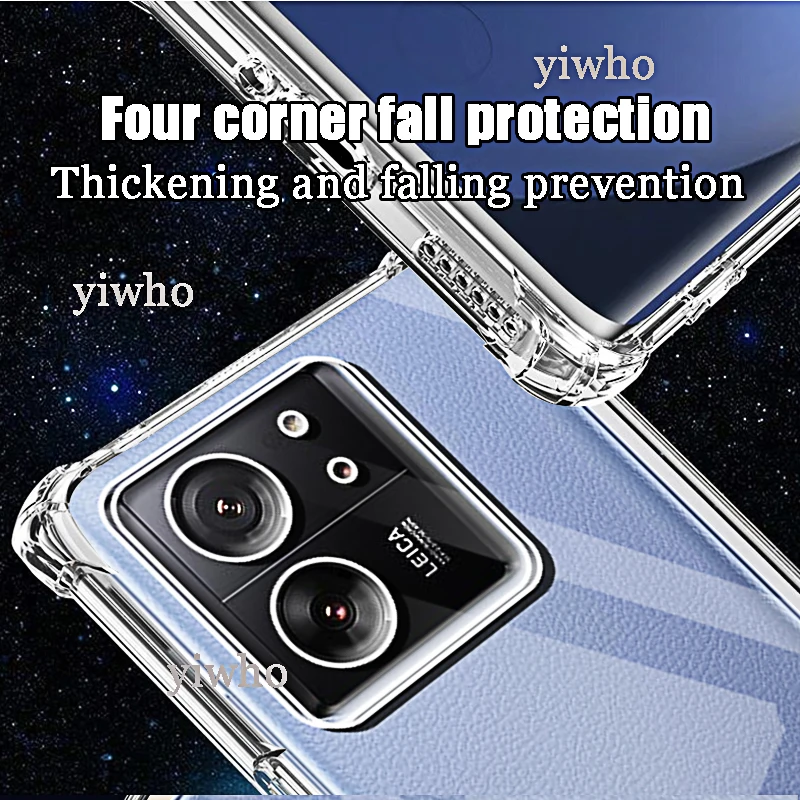 Transparent Phone Case for Xiaomi 13T Pro Back Cover on Xiao Mi 13t 12t 11t 13 12 11 T Pro 5G Protective Camera Shell