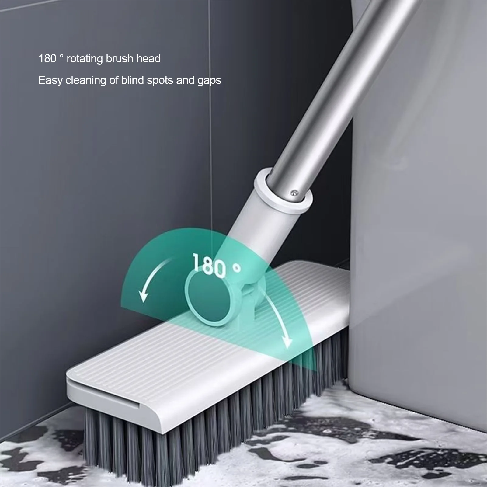 Pet Owners Broom and Dustpan Set Home Cleaning Kit with Comb Teeth for Pet Hair Removal Durable Stainless Steel Handle
