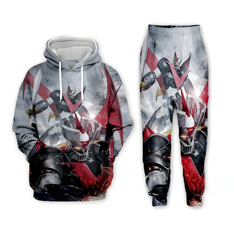 

Mazinger Z 3d Printed Hoodie+Pants Sweatpants Male Tracksuit Set Fashion Men's Clothing Suit Autumn Winter Casual Sweatshirts