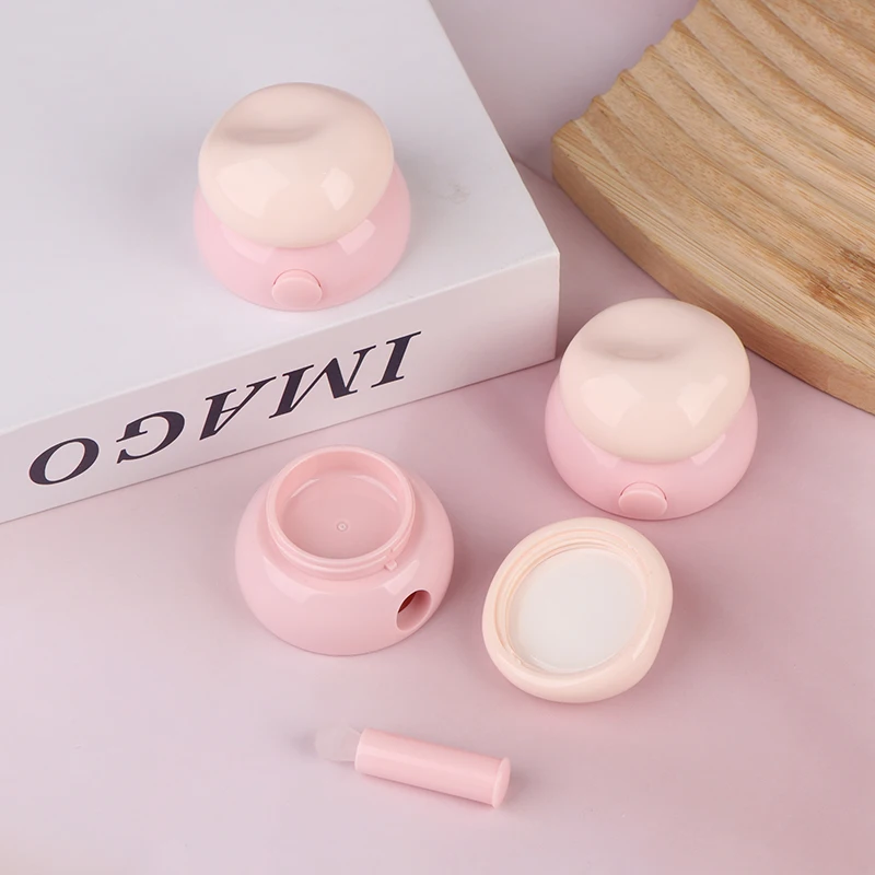 3.5g mini frasco vazio cosmético potes maquiagem recipiente de cuidados com a pele caixa de creme facial caixa de bálsamo labial com colher de silicone garrafas recarregáveis