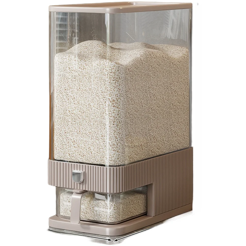 

1pc 5kg Airtight Rice Storage Container Sealed Flour Bin Dustproof Moisture Proof PET Kitchen Food Grain Dispenser Box