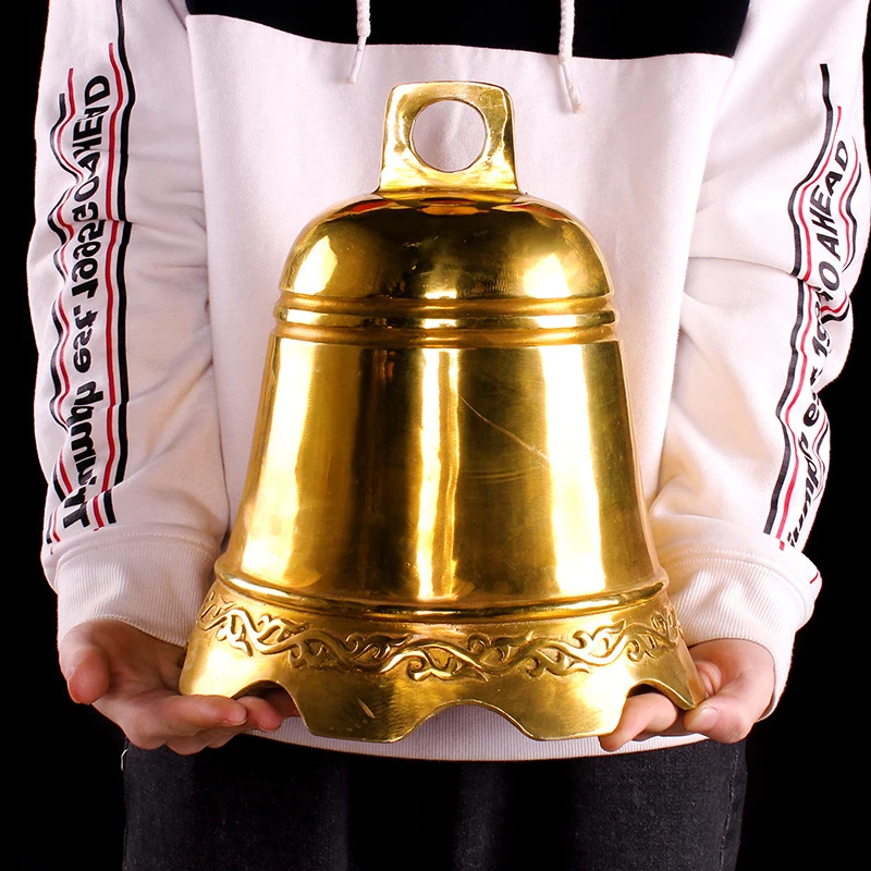 Direct From The Manufacturer: Pure Six-Character Mantra Bell Ornaments, Large And Small Copper , Temple Peace Bells,