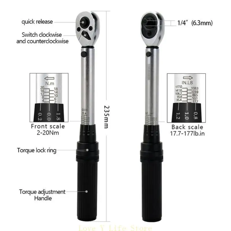 

L74C Professional Torque Wrench 2-20 нм для Bike Allen Key Industrial Tool