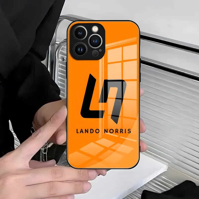 F1 Formula 1 Lando Norris Racing Phone Case For IPhone 14 Pro Max 12 11 13 Mini X XR XS 8 7 6 Plus SE 2020 Glass Back Cover