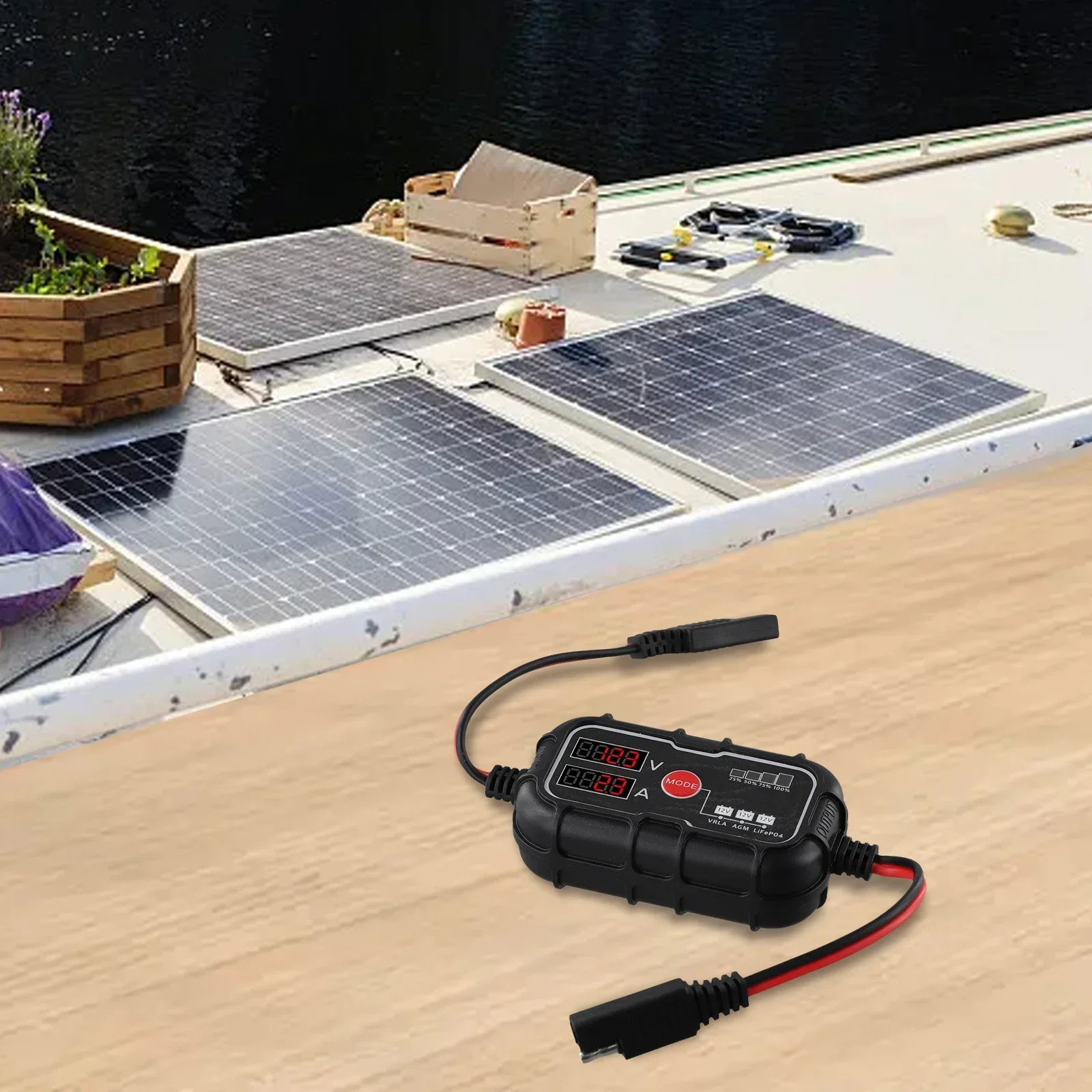 10A Charge Controller 12V MPPT Safe And Intelligent Charging Waterproof And Sturdy Wide Compatibility 3-stage Charging