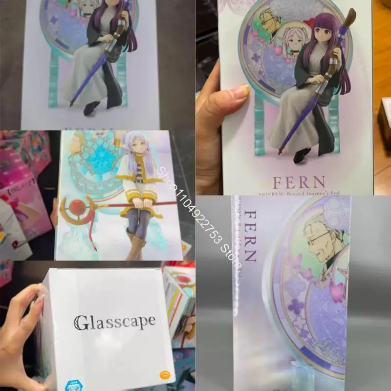 

BANDAI в наличии Frieren: Beyond Journey's End Glasscape Frieren Fern ПВХ 15 см Аниме Фигурка Модель Сидящая поза кукла орнамент