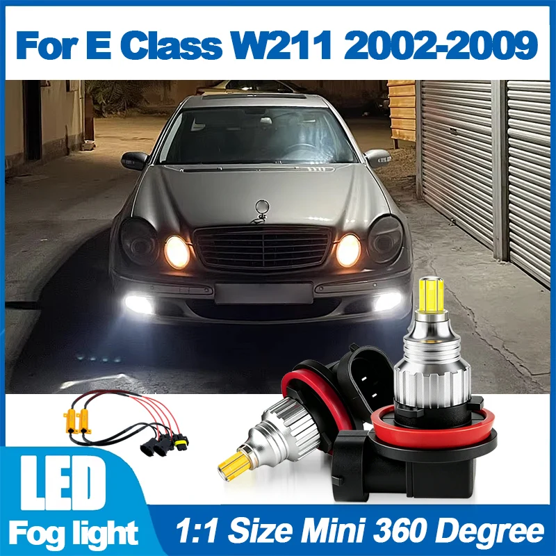 

2Pcs H11 LED Car Front Fog Light Lamps Bulb For Mercedes-Benz E Class W211 2002 2003 2004 2005 2006 2007 2008 2009 Auto Accesso