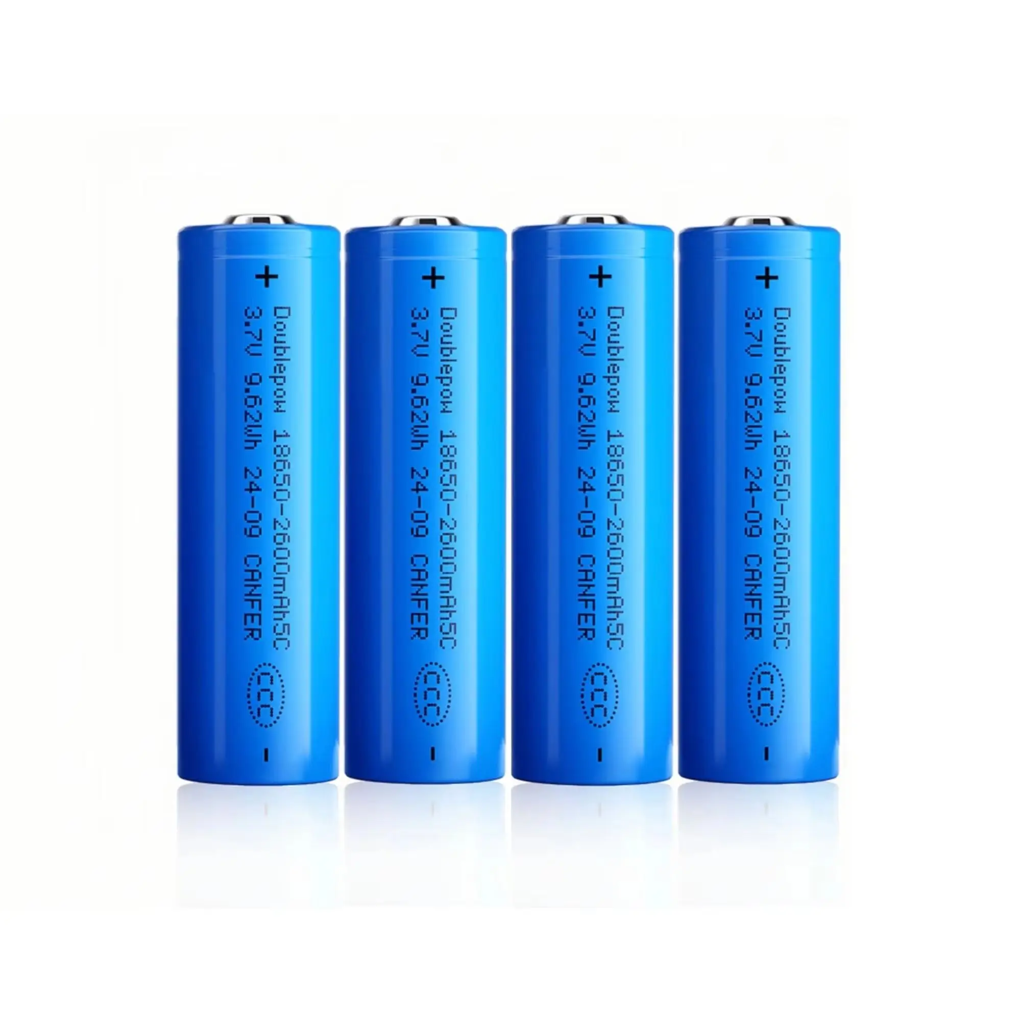 4PCS 18650 แบตเตอรี่ชาร์จ 3.7V 2600mAh 18650 แบตเตอรี่ลิเธียมสําหรับไฟฉายโปรเจคเตอร์ Jukebox Power Bank LED LIGHT