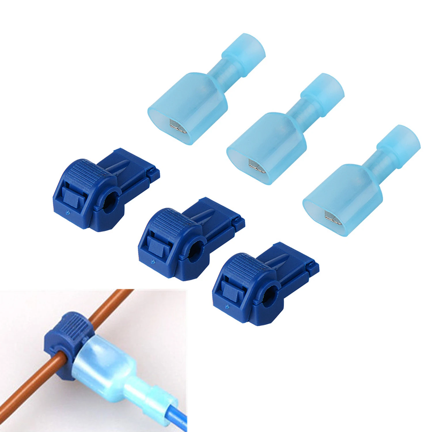 T-Type Terminal Blocks Wire and Cable Connection Clamps Quick and Non Stripping Plugs Cable Connectors Home Furnishings