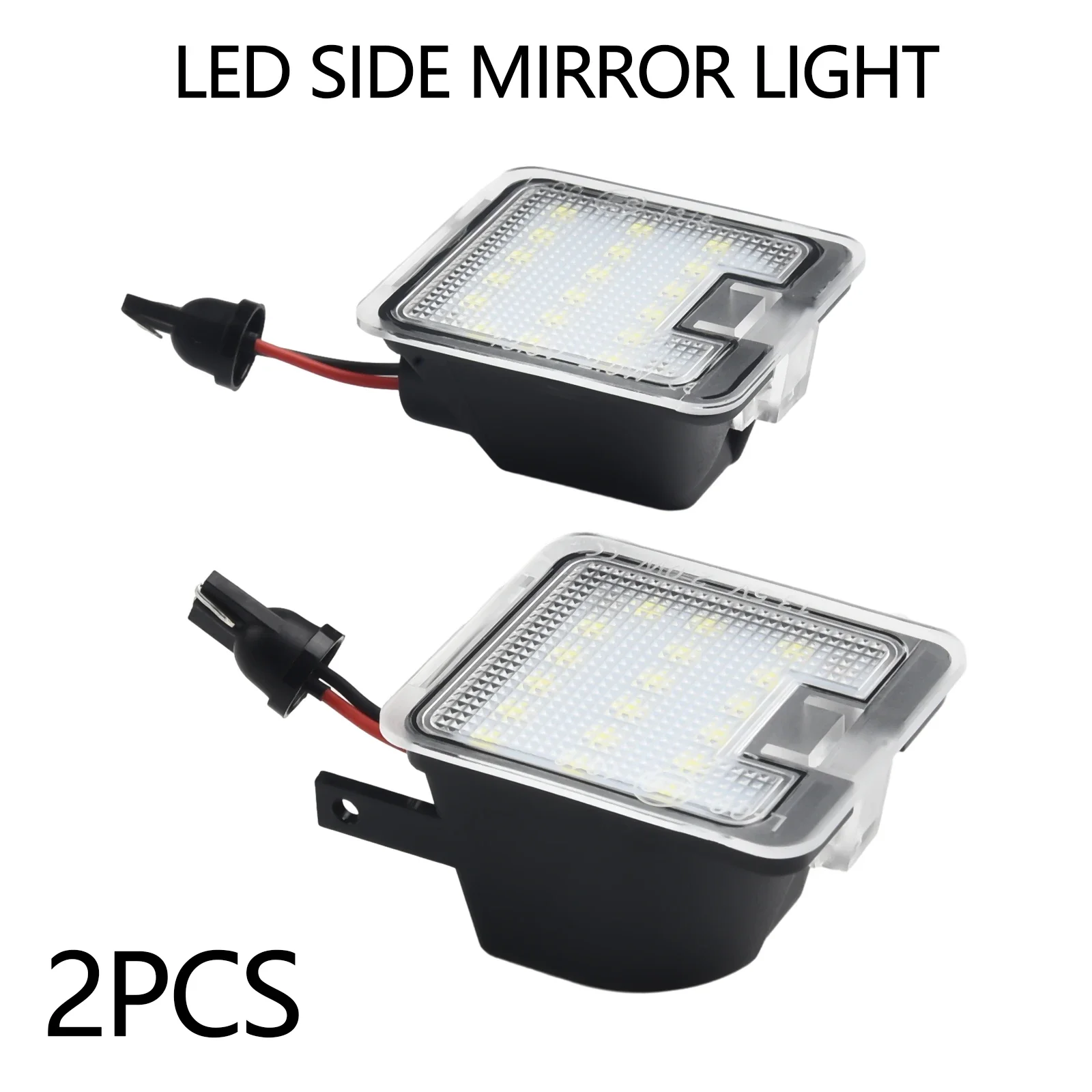 

High Quality Side Mirror Lights 12V 2pcs 52 X 44 X 21.5mm Accessories Brand New Bright White Direct Replacement