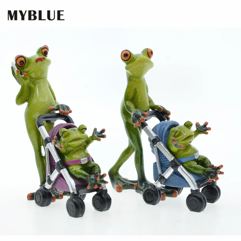 

Creative lovely Nordic garden home decoration animal lovers parent-child family frog resin decoration crafts