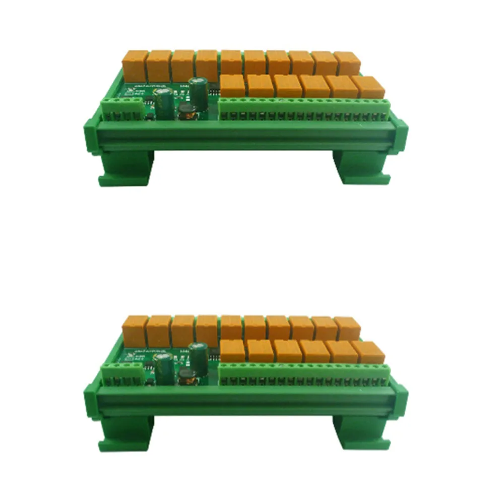 PLC IO Expansion 3A D 2PCS16CH Micro Size RS485 Relay Modbus Rtu igital Output Board Switch Intermediate Relay Module DC 12V-24V