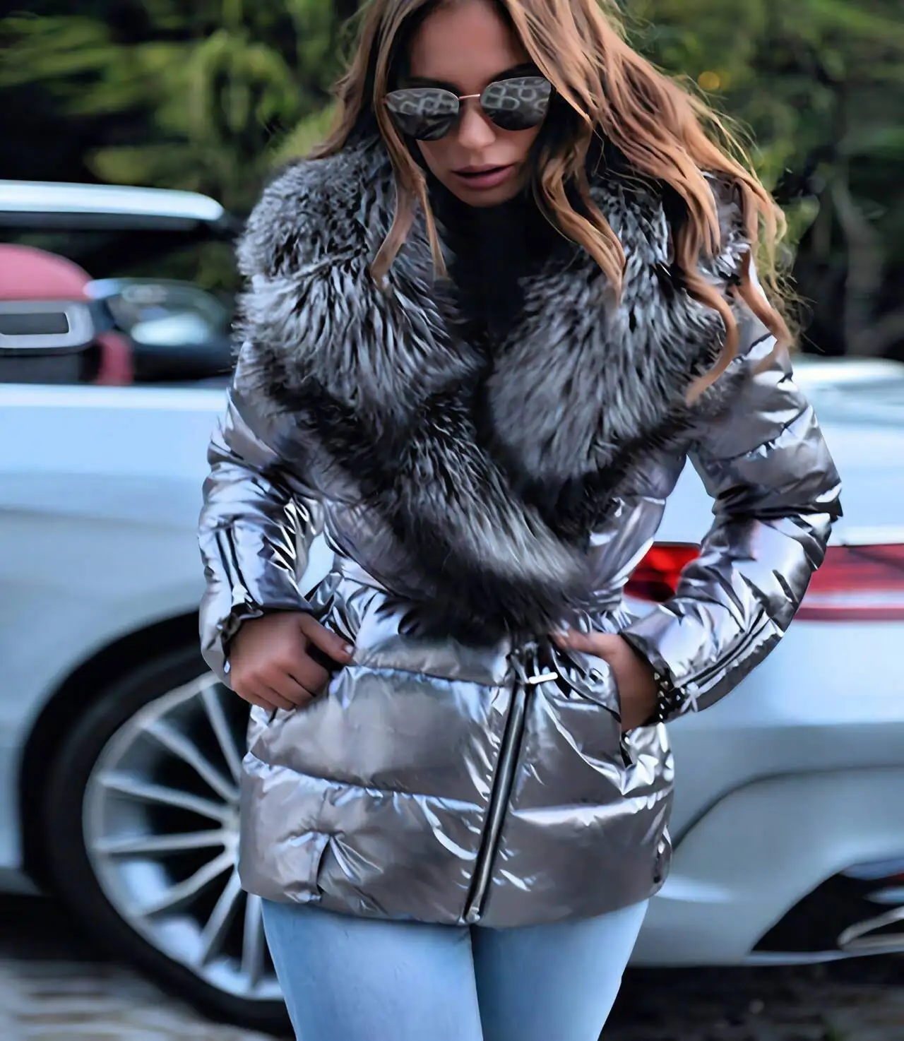 

Женские парки Informales, зимние парки с флисовой подкладкой, ромбические стеганые пуговицы, закрытая талия, расширенные, со съемными рукавами, деловые