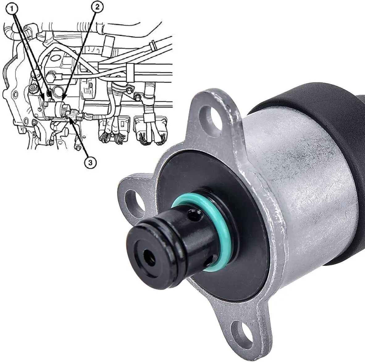 0928400666 4932457 5183245AA Kraftstoffdruckregler für 2003–2007 Dodge Ram Cummins 2500 3500 5,9 l Diesel