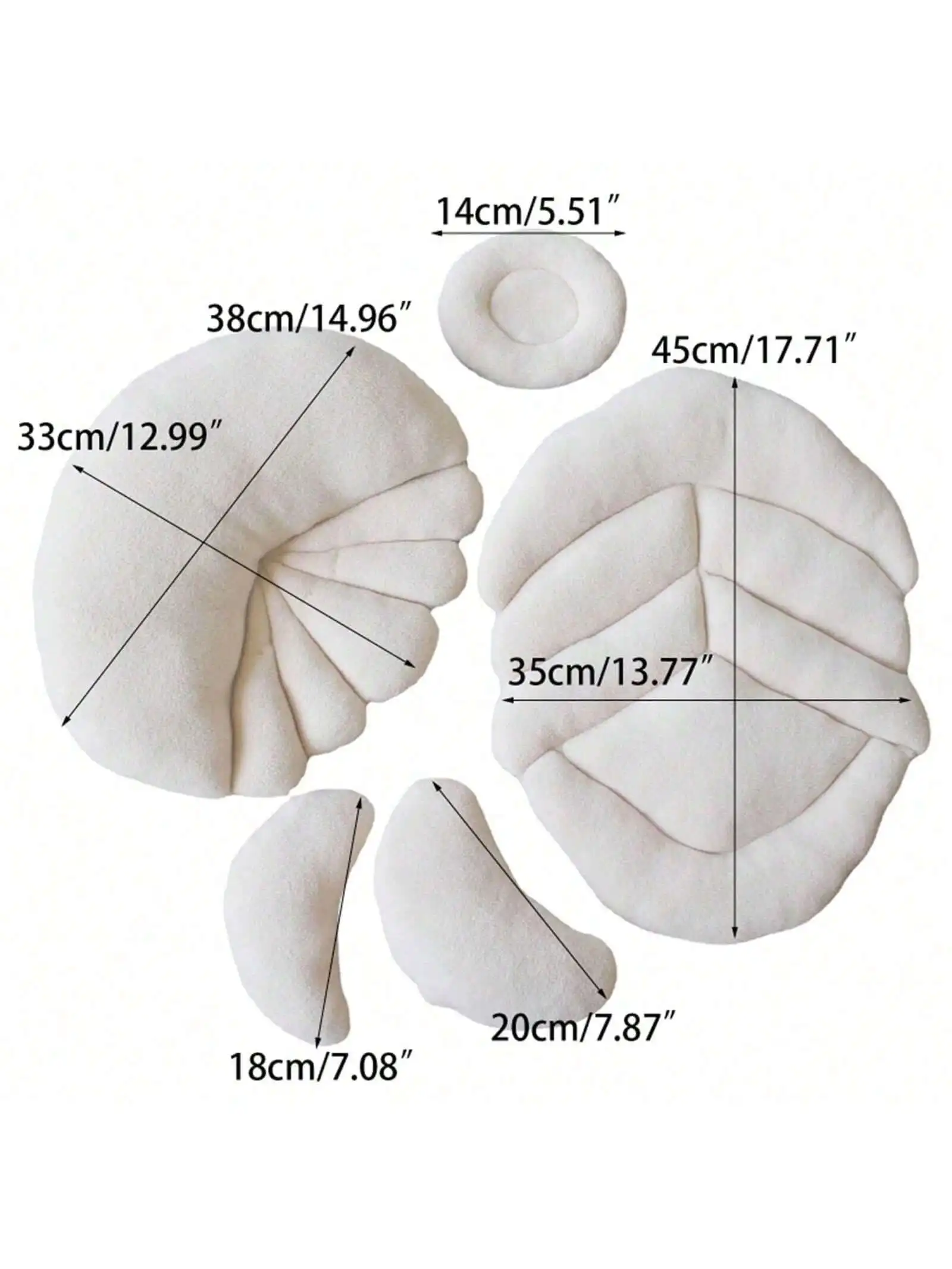 5PCS Newborn Photography Props Pillows Baby Photo Props Infant Boy Girl Shooting Posing Basket Beds Furniture Cushion