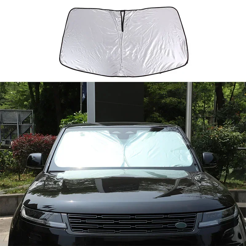

For Land Rover Range Rover Sport 2023+ Silver Tape Car Styling Car Front Windshield Anti-UV Sun Shade Car Accessories