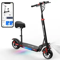 SAT For EVERCROSS H9 Electric Scooter for Adults with 800W Motor, 28MPH & 25 Miles-10'' Solid Tires, E Scooter with Seat &UL
