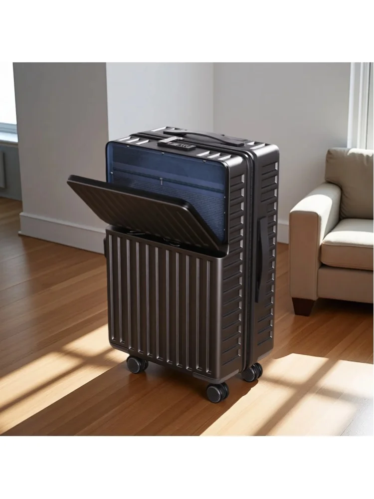 Rosahqnda Hartschalenkoffer 2er-Set, Trolley-Koffer 20/24 Zoll, Reisekoffer, TSA/ABS, Schwarz/Grau