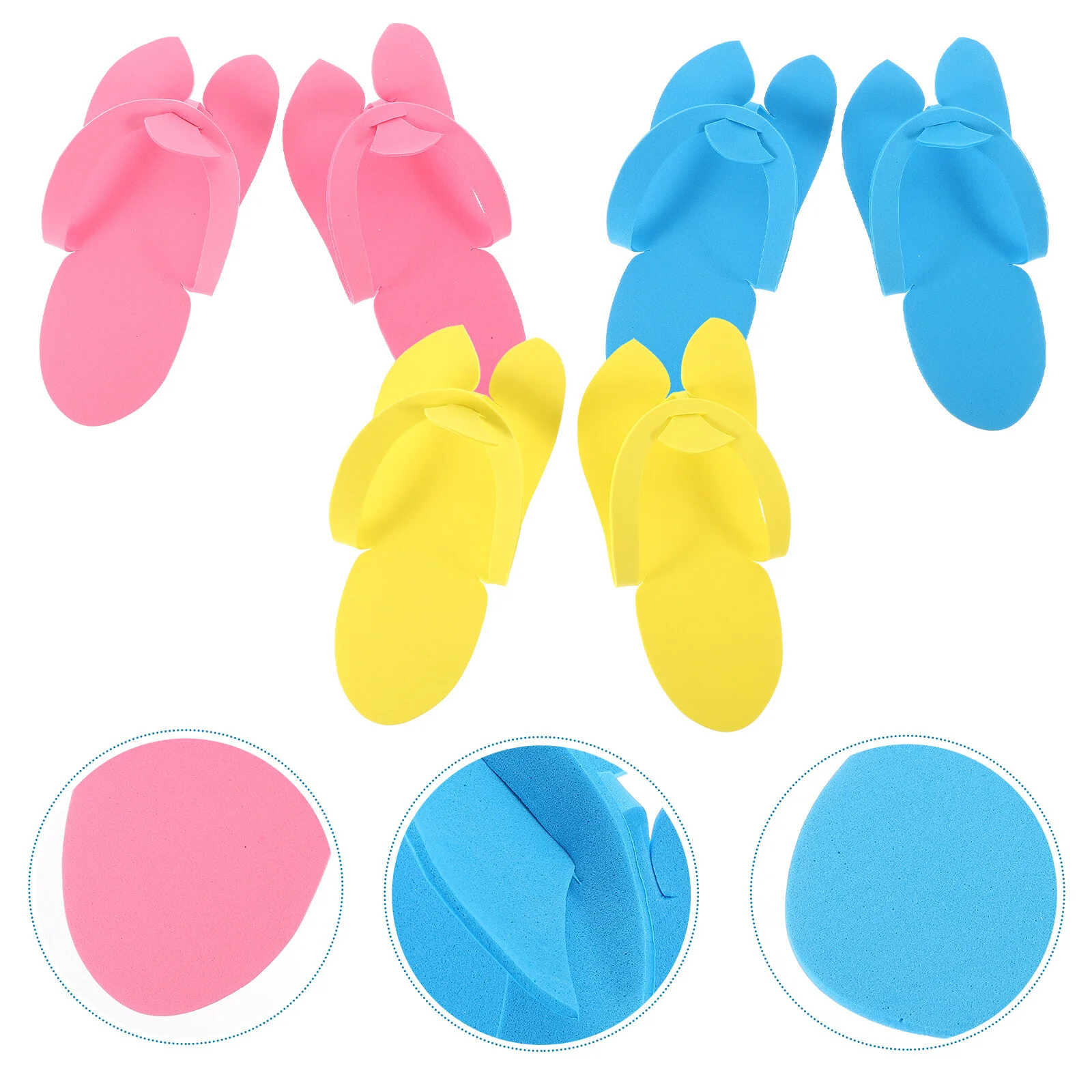 

48 Pairs Pedicure Slippers Bulk Anti-Slips Eva Foam Spa Slippers Disposable Sandals Guest Slippers Salon Nail Foot Spa