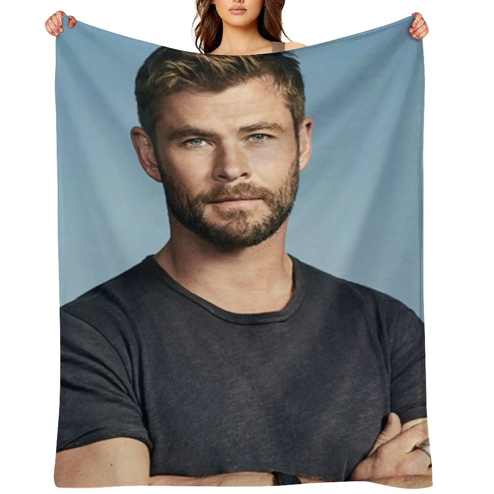 

chris hemsworth Throw Blanket Soft Plush Plaid Bed covers Stuffeds Sofa Quilt Blankets