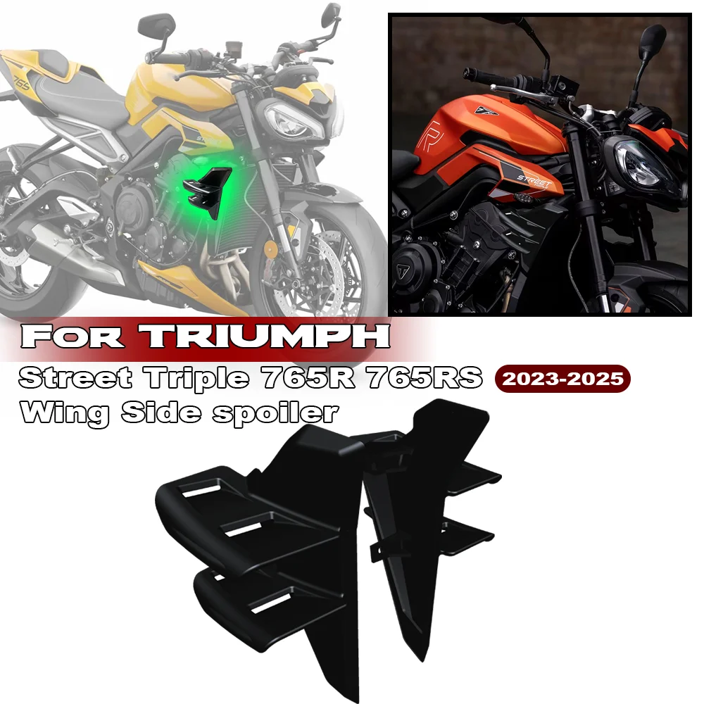

For Triumph Street Triple 765R 765RS 2023 2024 2025 Motorcycle Spoiler Side Fairing Aerodynamic Winglet Fixed Wing Side Spoiler