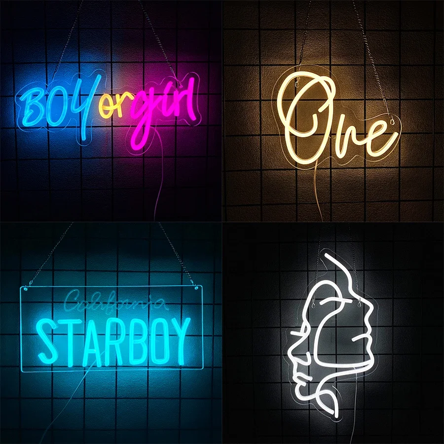 

Один неоновый светодиодный знак для домашнего декора комнаты Kawaii на первый день рождения с USB-подсветкой Interefece, подарки для вечеринки, детские свадебные аксессуары в стиле бохо