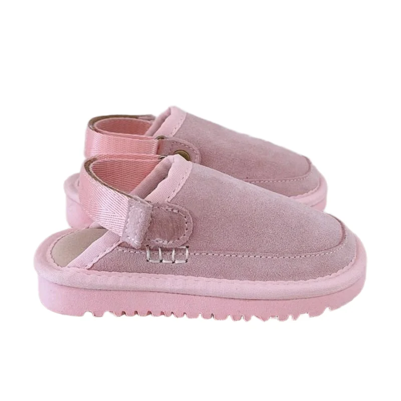 

Autumn Winter Kids Genuine Leather Home Slippers 2026 New Design Boys Girls Casual Indoor Shoes Classic Baby Comfort Flat Shoes