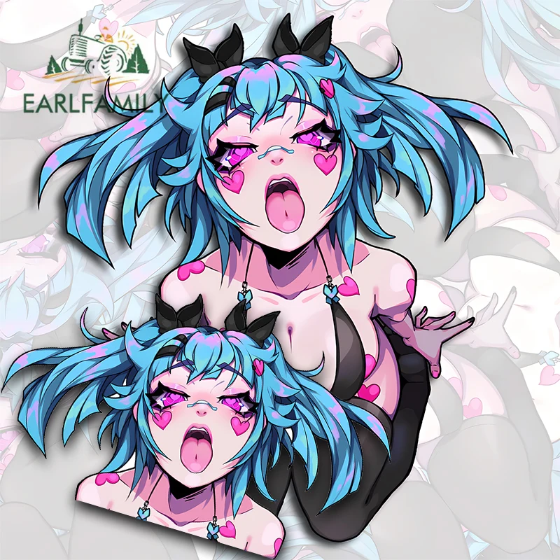 EARLFAMILY 13cm Zyla Open Fill Me Hot Car Stickers Ahegao Fanart Hentai Boobs Original Decal Personality JDM Car Accessories