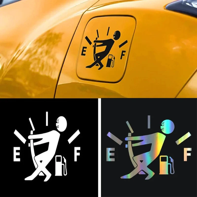 1/2/3/4pcs Creative Car Pull Fuel Tank Pointer Reflective Vinyl Sticker Decal Car Styling Sticker Decal Auto Exterior Decoration