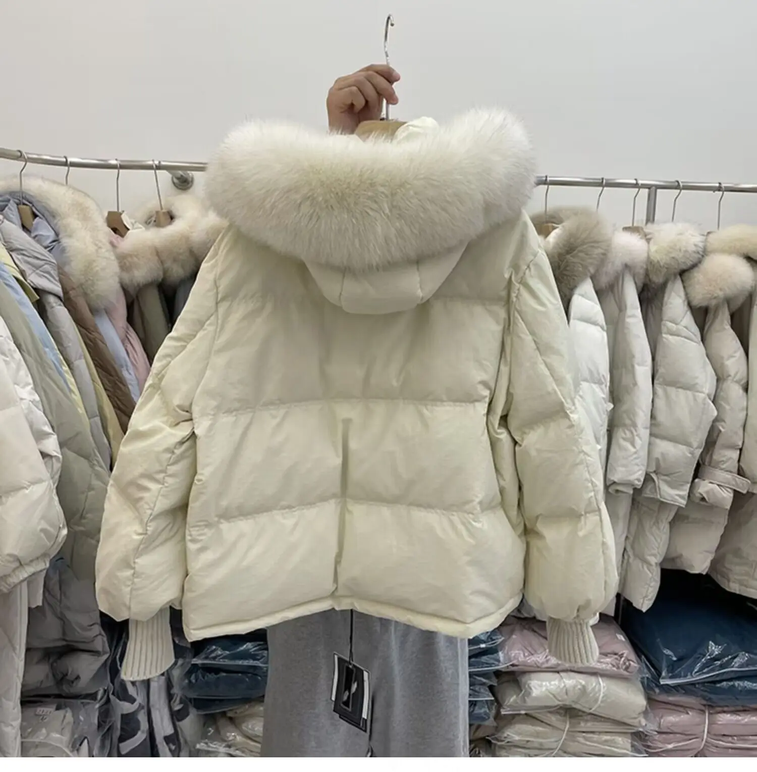 Donne grigio nero addensare parka giacca a maniche lunghe giacca imbottita con cappuccio moda coreano Streetwear Emo cappotto vestiti invernali 2024