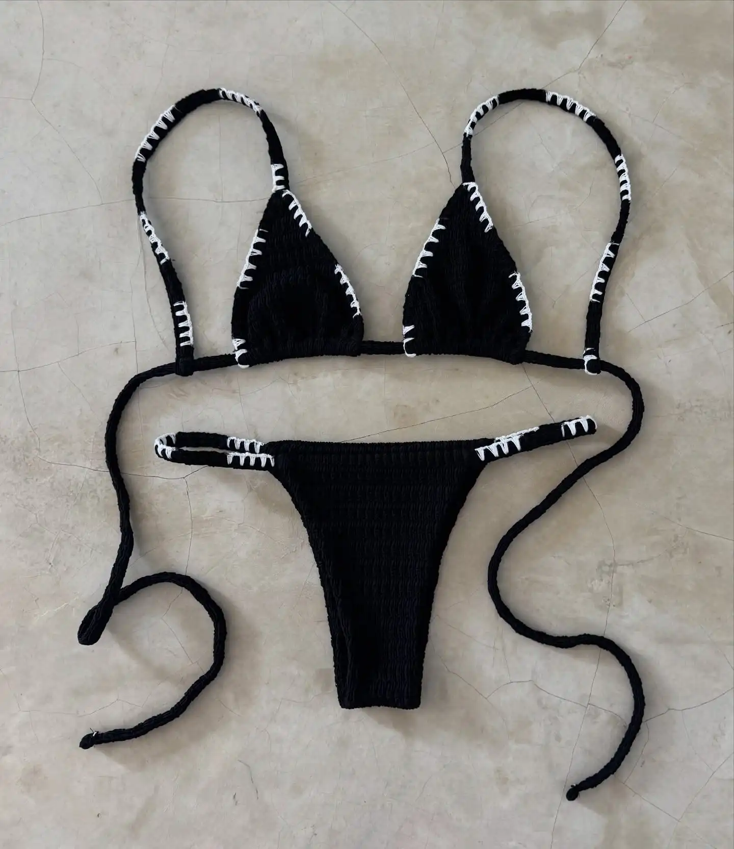 

Новинка 2026: Сексуальный женский купальник-бикини из 2-х частей, черный, с эффектом пуш-ап, для пляжа