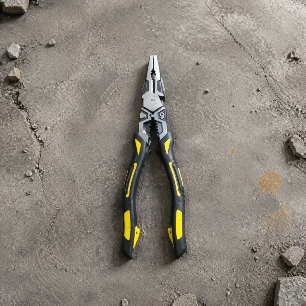 9-Inch Length Tiger Clamp Pliers Alloy Steel Material Multi-Functional Wire Cutter Pliers Wire Stripping Capability