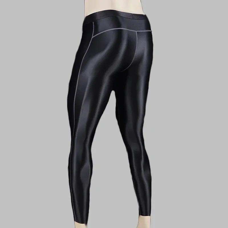 

asdh8@Men Glossy Swimming Trunks Stretch Shiny Yoga Pants Work Out Sexy Leggings Sport Fitness Push Up Compress PantsCOSda@