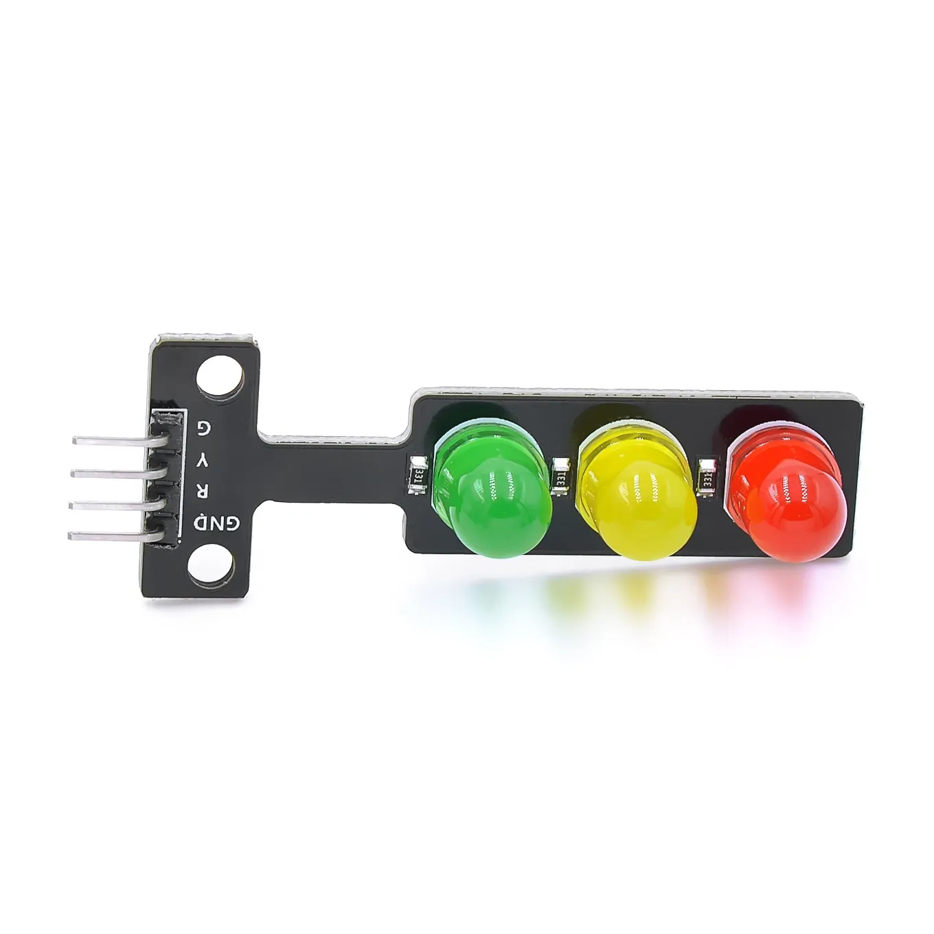 Mini Módulo de pantalla LED de tráfico para Arduino, rojo, amarillo, verde, 5mm, 5V