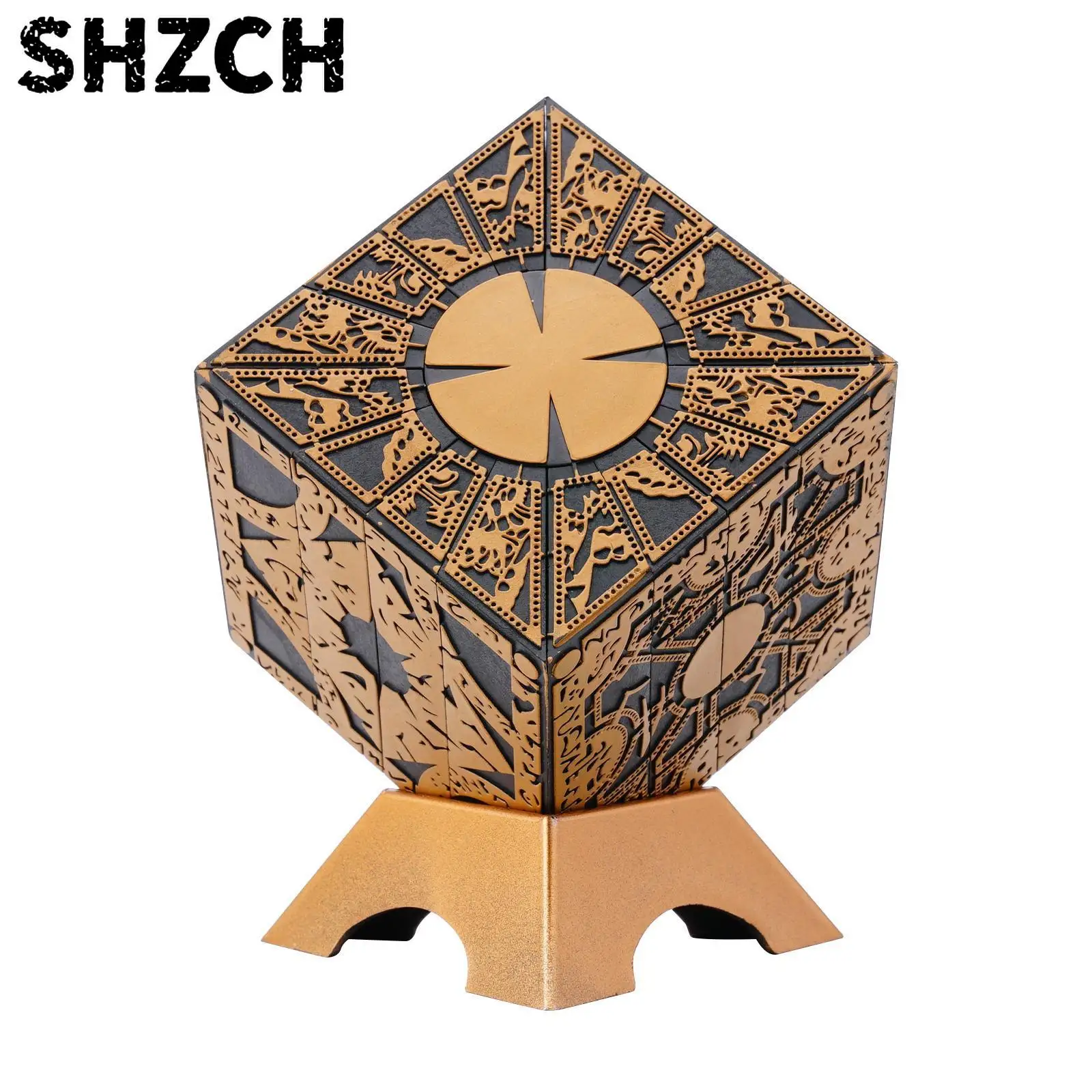 Hellraiser Cube Puzzle Box Removable Lament Horror Series Full Film Function Ornaments Puzzle Props Box Cube Needle Model Q0R6