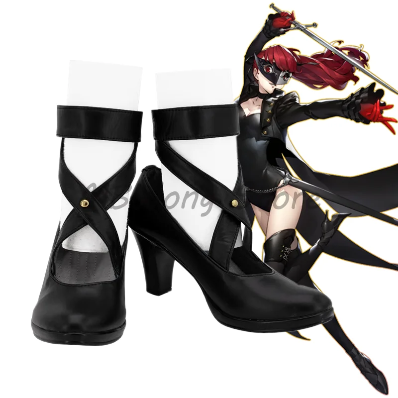Persona P5 De Koninklijke Kasumi Yoshizawa Sandrillon Cosplay Schoenen Laarzen Spel Vrouwen Mannen Halloween Party Rollenspel Prop